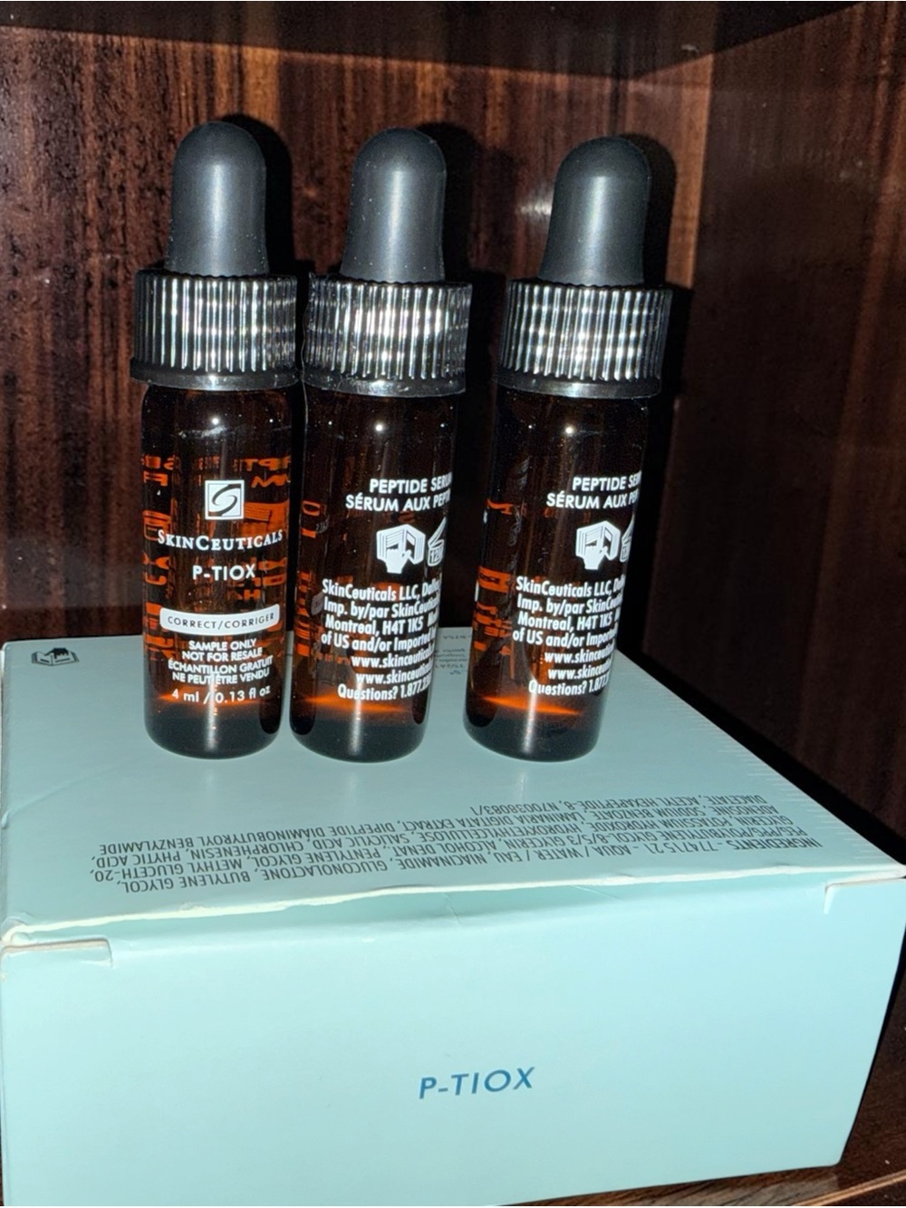 AUTHENTIC SKINCEUTICALS (3) P-TIOX VIALS 4ml EACH